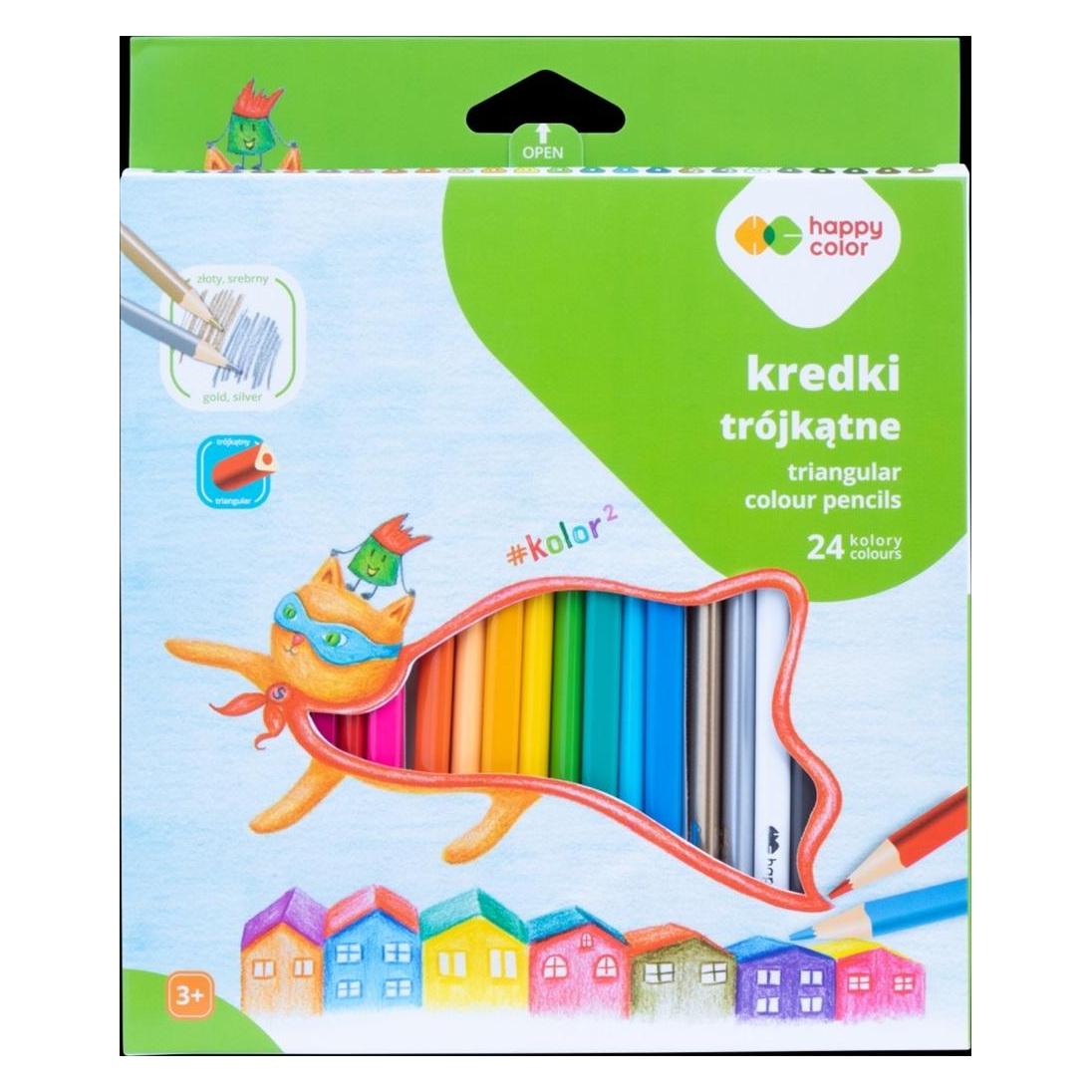 Happy Color Dreieckige Holzstifte 24 Farben (24x) (54619667)