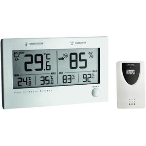 TFA Thermo-Hygrometer 30.3049, TWIN PLUS, digital, von -20 bis 50°C, mit 1 Außensensor, innen/außen