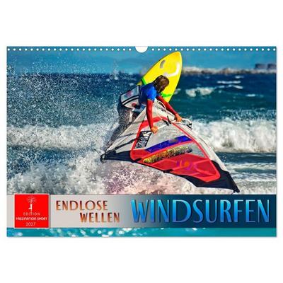 Windsurfen - endlose Wellen (Wandkalender 2027 DIN A3 quer), CALVENDO Monatskalender