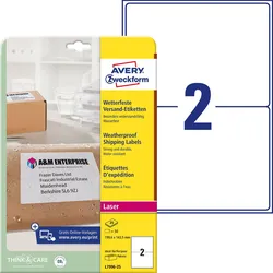 AVERY Zweckform Folien-Versandetiketten 199,6 x 289,1 mm