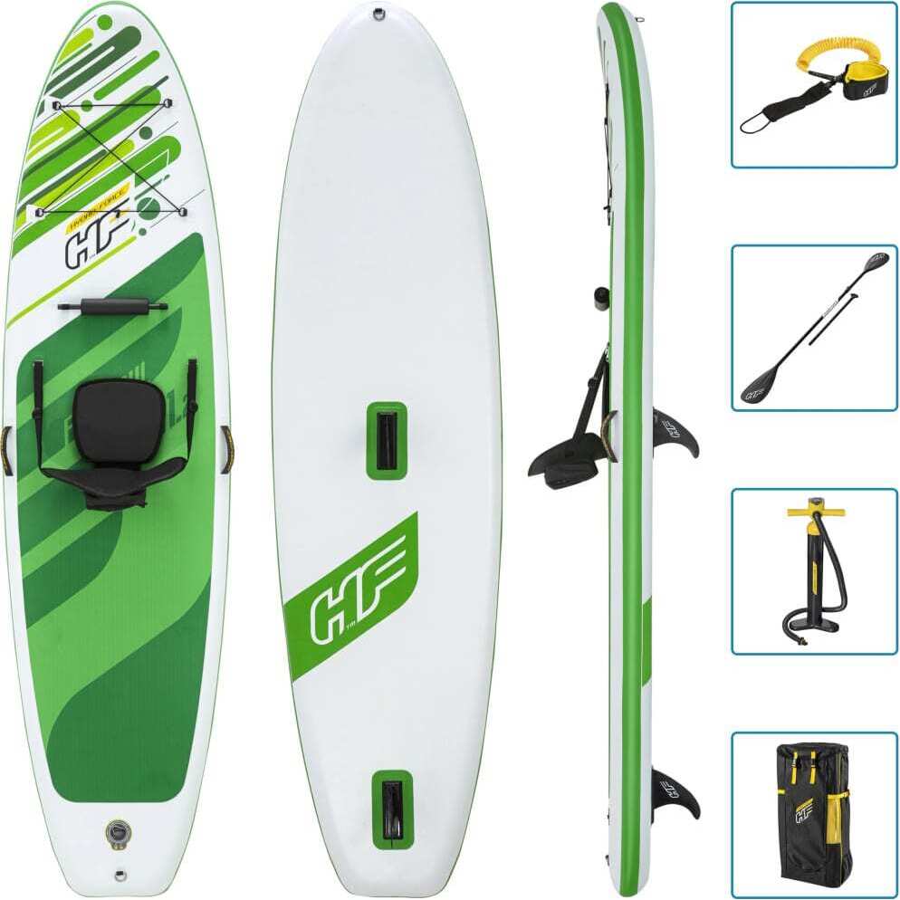 Bestway Hydro-Force SUP Touring Board-Set Freesoul Tech mit Paddel und Kajak-Sitz, 340x89x15cm, 65310