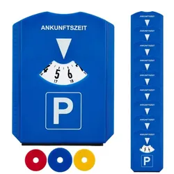 Relaxdays 10er Pack Parkscheibe mit Eiskratzer Weiß,Blau,Rot