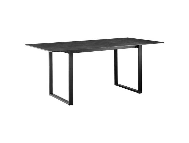 Boxxx Esstisch, Grau, Schwarz, Metall, Keramik, rechteckig, U-Form, 90x75x180 cm, Esszimmer, Tische, Esstische, Esstische Keramik