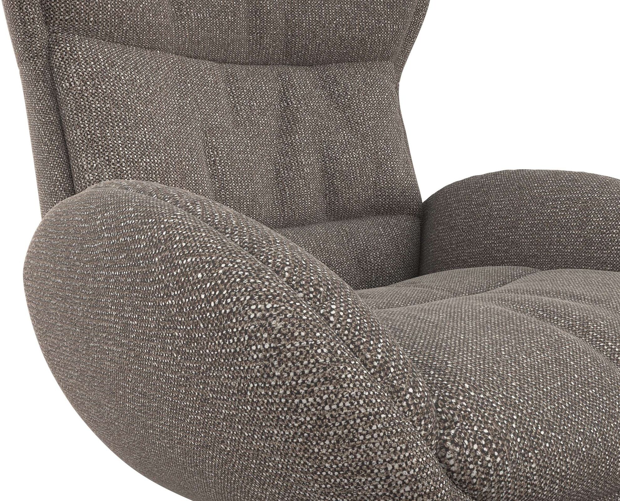 Relaxsessel FLEXLUX "Haze, hervorragender Komfort, Alu Fuß, organisches Design, ergonomisch", braun (latte), B:70cm H:104cm T:79cm, 100% Polyester, Sessel, Relaxsessel, Rückenteilverstellung, drehbar, Fuß Alu