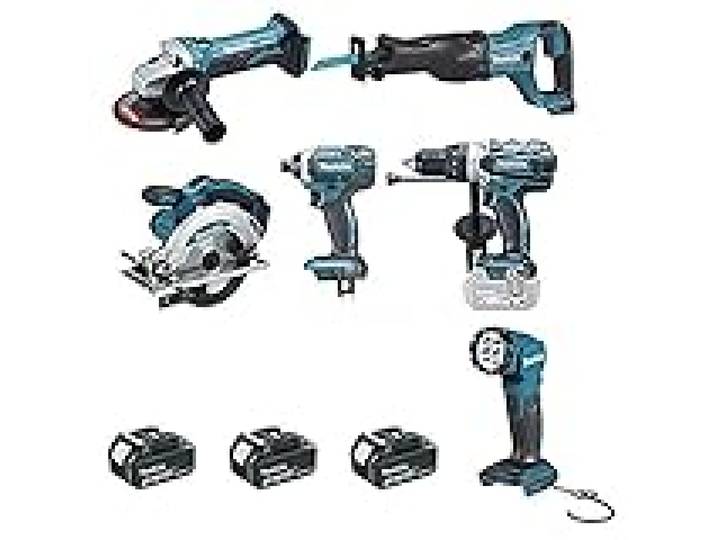 Ensemble de 6 machines MAKITA 18 V Li-Ion 4 Ah - DLX6104MX1