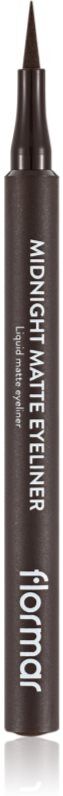 flormar Midnight Matte Eyeliner eyeliner with felt tip with matt effect shade 02 Brown 1 ml
