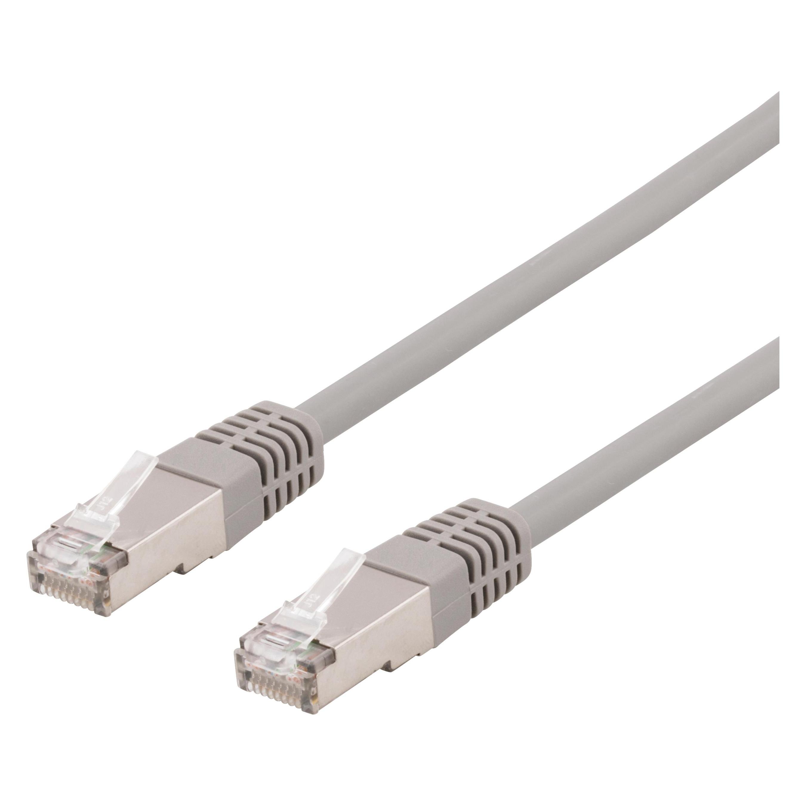 Deltaco SFTP-603H Netzwerkkabel Grau 0,3 m Cat6 S/FTP (S-STP) (S/FTP, CAT6, 0.30 m) (SFTP-603H)