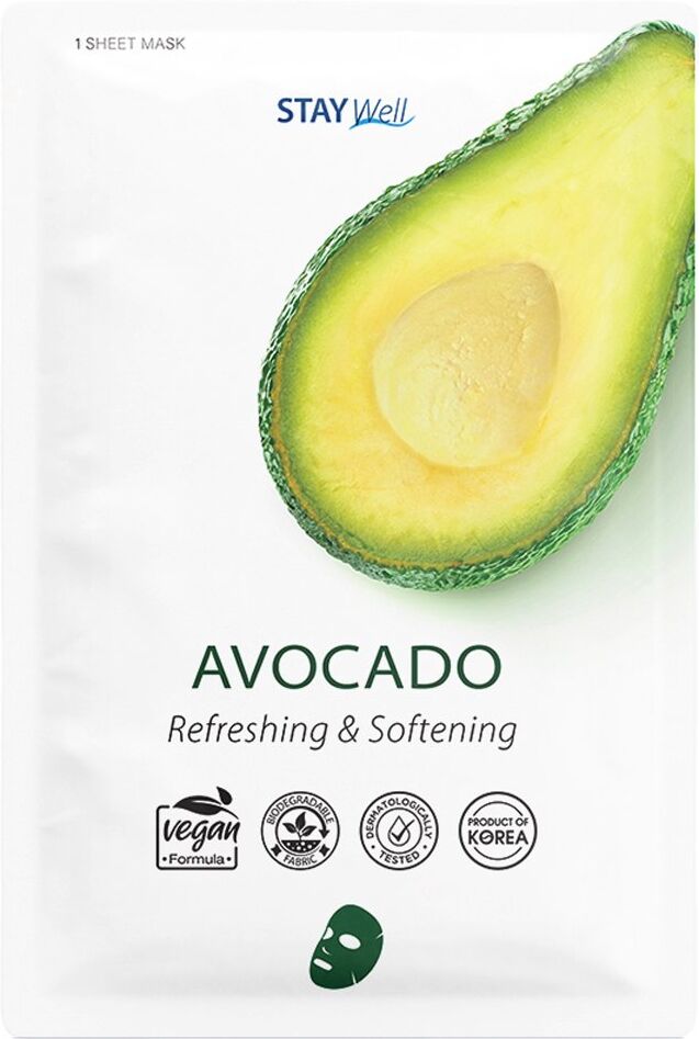 STAY WELL Avocado Sheet Mask 20g