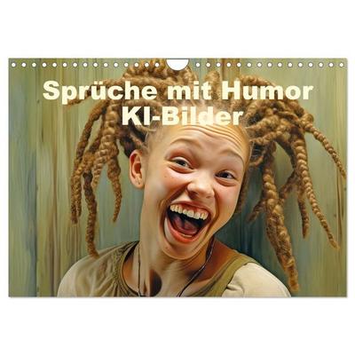 Sprüche mit Humor - KI-Bilder (Wandkalender 2027 DIN A4 quer), CALVENDO Monatskalender