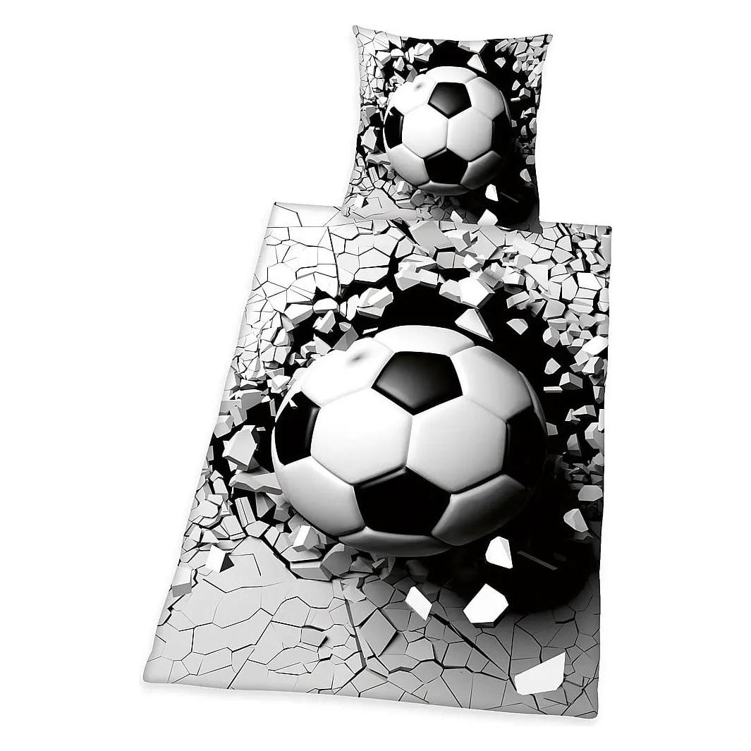 Herding 3D Fussball Bettwäsche (140 x 200 cm, 70 x 90 cm) (B0BBGB5NMQ)