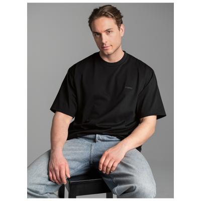 T-Shirt TRIGEMA "TRIGEMA Heavy Oversized T-Shirt", Herren, Gr. XL, schwarz, Single Jersey, 100% Baumwolle, Rundhals, Shirts T-Shirt
