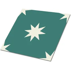 FLIESENAUFKLEBER 9 Stück 30x30 cm selbstklebend Achtzackiger Stern