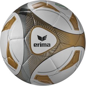 Erima Fußball Hybrid Training FIFA Basic, 7192508, Größe 5, 430 Gramm, weiß/gold, Trainingsball