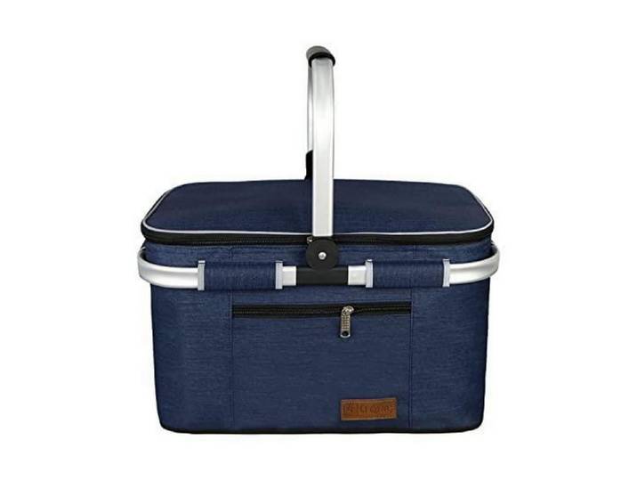 LuxusKollektion Kühltasche Kühltasche Einkaufskorb Picknickkorb Thermotasche 35L Navy Blue