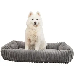 Trixie Hunde-Bett Lonni Grau, 65 cm x 50 cm, Hundebett + Katzenbett