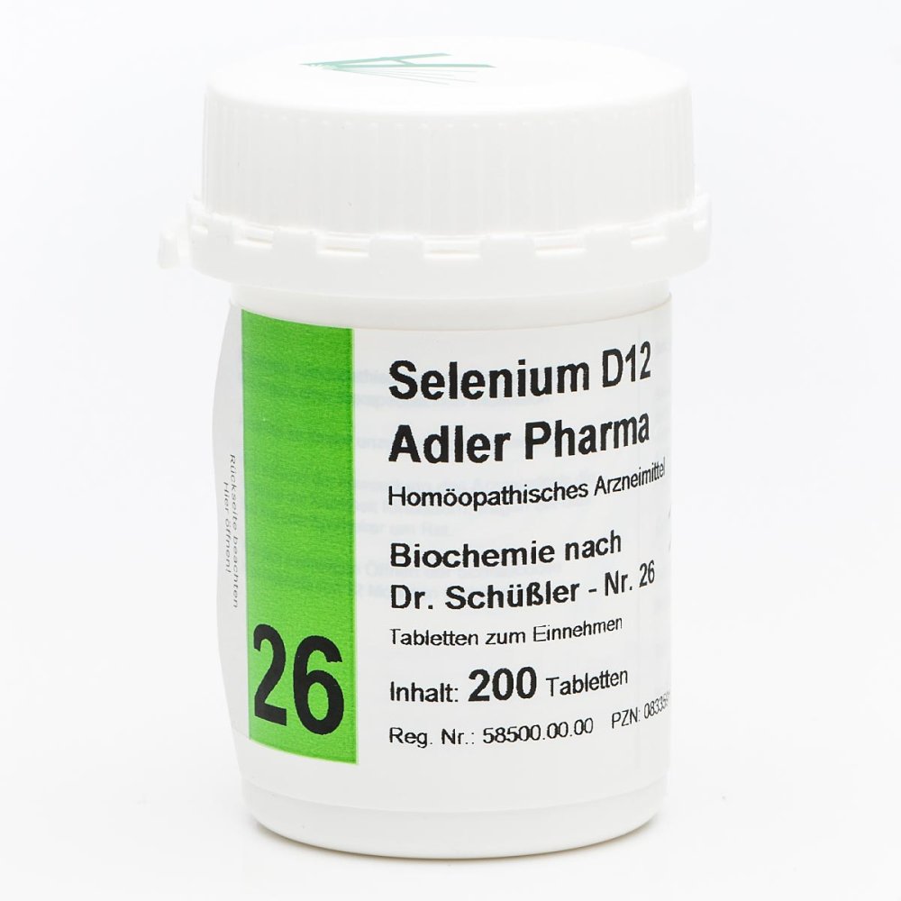 Adler Pharma Produktion und Vertrieb GmbH Biochemie Adler 26 Selenium D12 Adler Ph. Tabletten 00833591