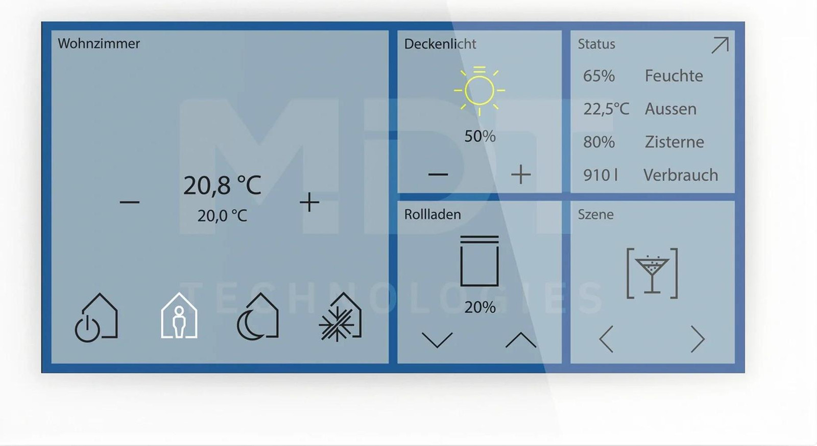 MDT KNX Glastouch Smart 6 inch KNX Secure Bedieningspaneel wit