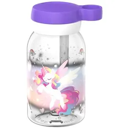 TRINKFLASCHE MIT TRINKHALM Campus Unicorn Glow 450 ml