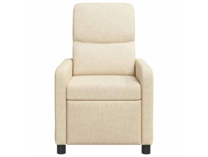 Sessel Recliner Creme aus Schaumstoff und Polyester, Verstellbar 115-160 Atmungsaktives Polyester, pflegeleicht, für Wohnzimmer und Arbeitszimmer, modernes Design, elegante Akzente