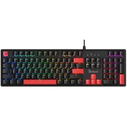A4Tech Bloody S520N Fire Black (BLMS RED Plus Switch) (US, Kabelgebunden), Tastatur, Schwarz