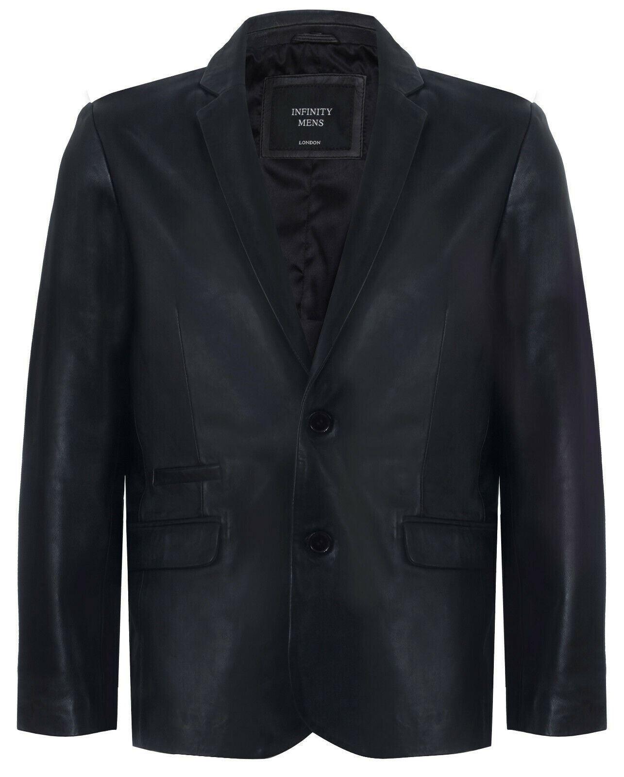 Jacke Lederblazer Weicher italienischer, taillierter Mantel