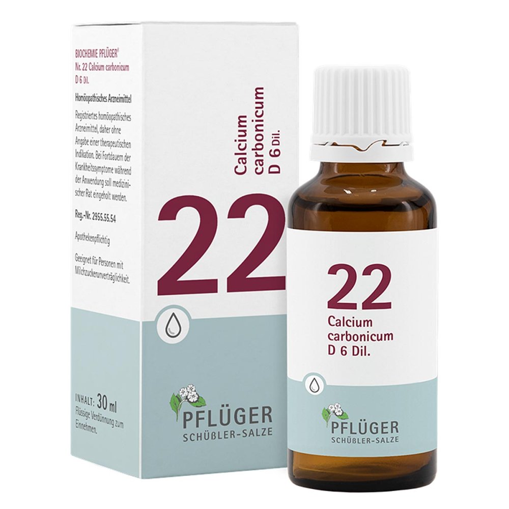Homöopathisches Laboratorium Alexander Pflüger Gmb Schüßler-Salze Biochemie Pflüger 22 Calcium carbon.D 6 Tropfen 09298691