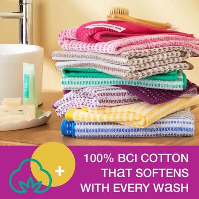 "TOWN & COUNTRY PLAY 4-Piece Striped Reversible Terry Brights Hand Towel Set - 20""x30"""