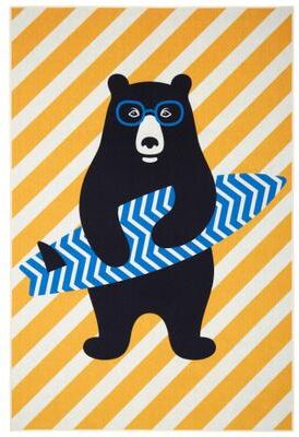 Everwash Imagine Surfer Bear Kid's Washable Area Rug