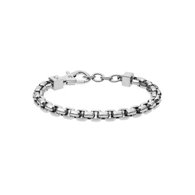 Edelstahlarmband ARMANI EXCHANGE "Schmuck Geschenk Edelstahl Armschmuck", silber (edelstahlfarben), Armbänder, Damen, 23,5cm, Edelstahl, Edelstahlarmband