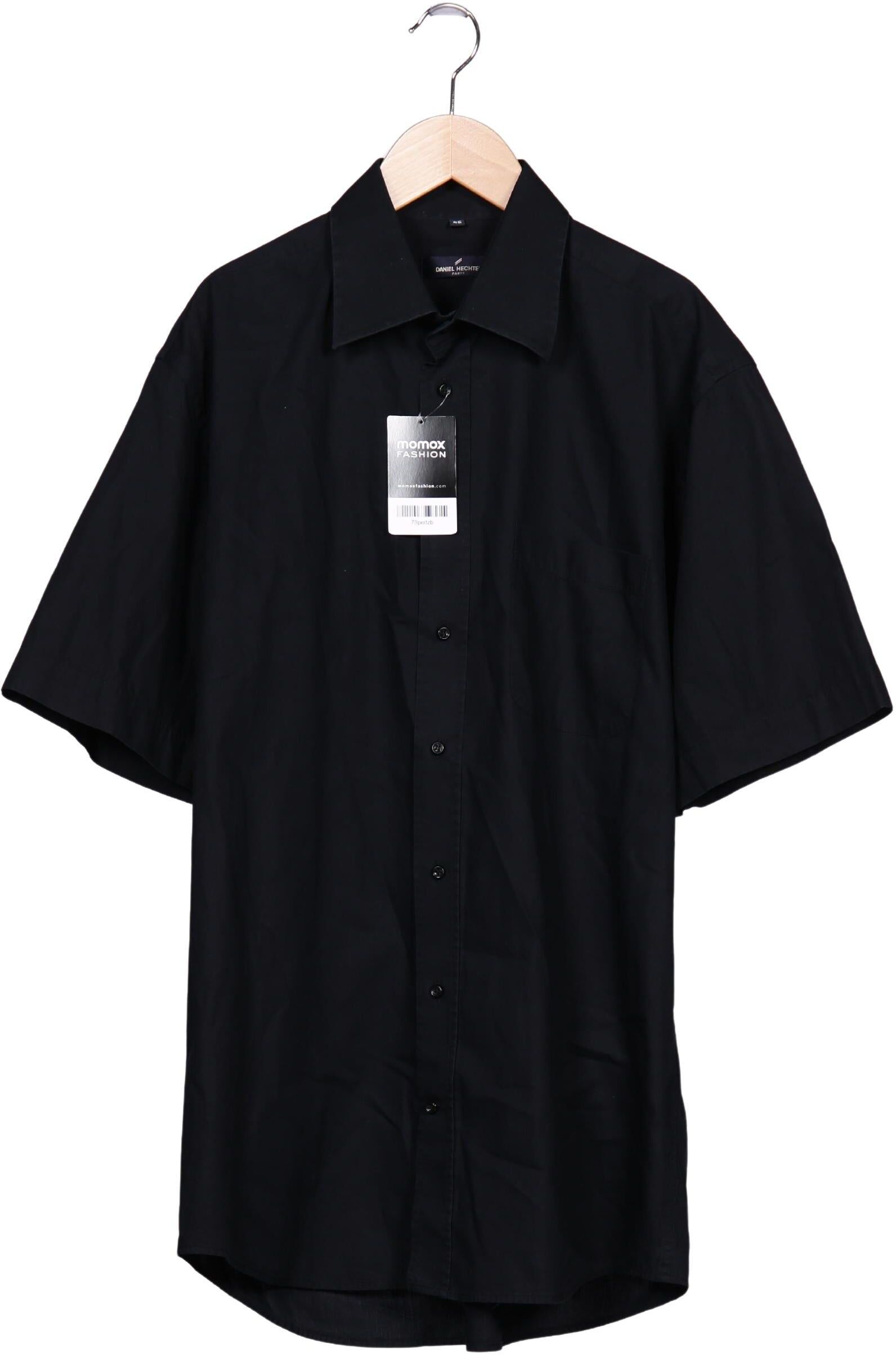 Daniel Hechter Herren Hemd, Schwarz, Gr. 42, Baumwolle - Second Hand