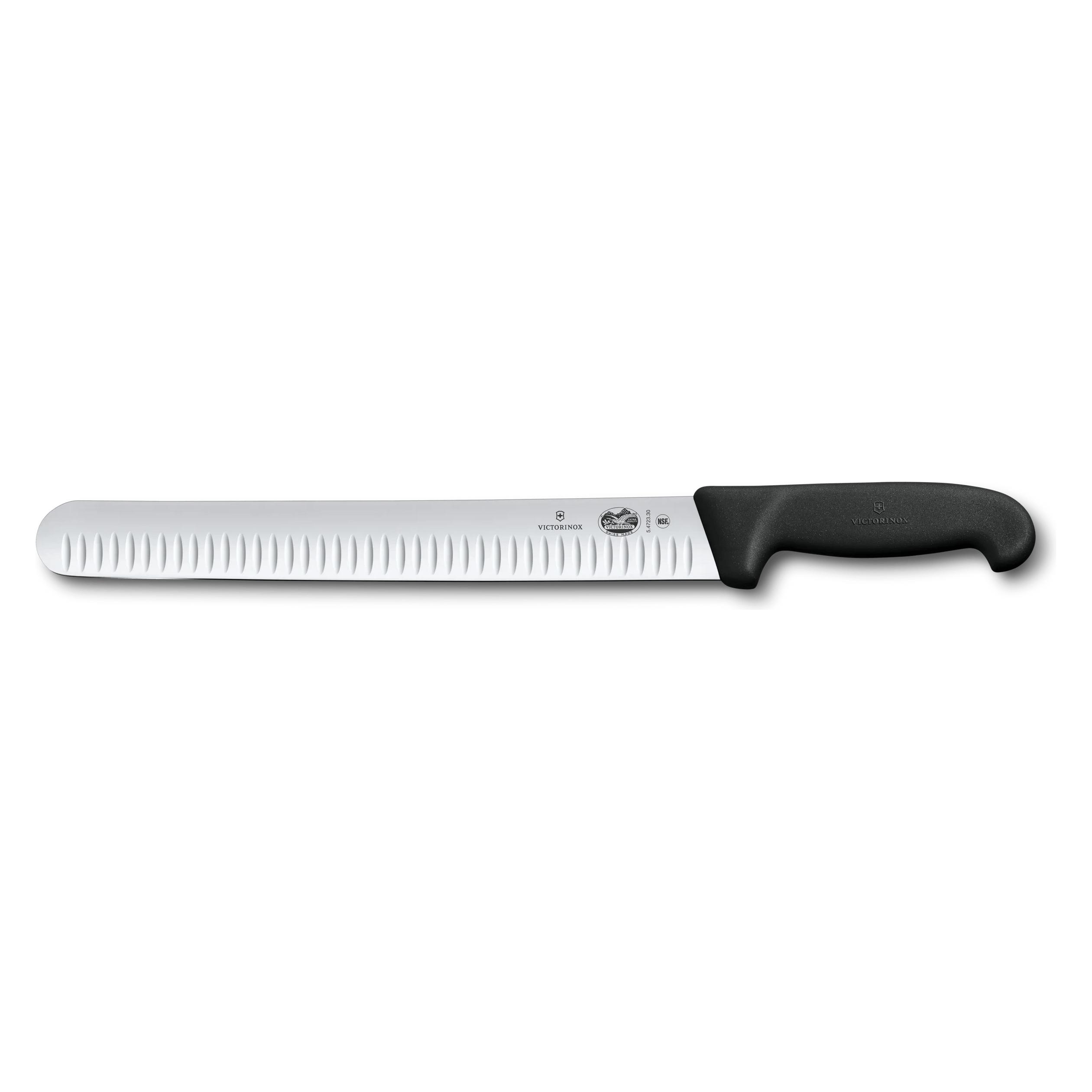 Victorinox Fibrox Schinkenmesser mit Kullenschliff, Scharfes Küchenm... (30 cm) (V-5.47 23.30BK)