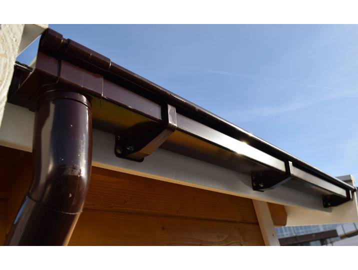 Kastendachrinne WEKA verschiedene Längen , braun, L:1.200cm, Kunststoff, Rinnen, Kastendachrinne, braun, für Pultdächer