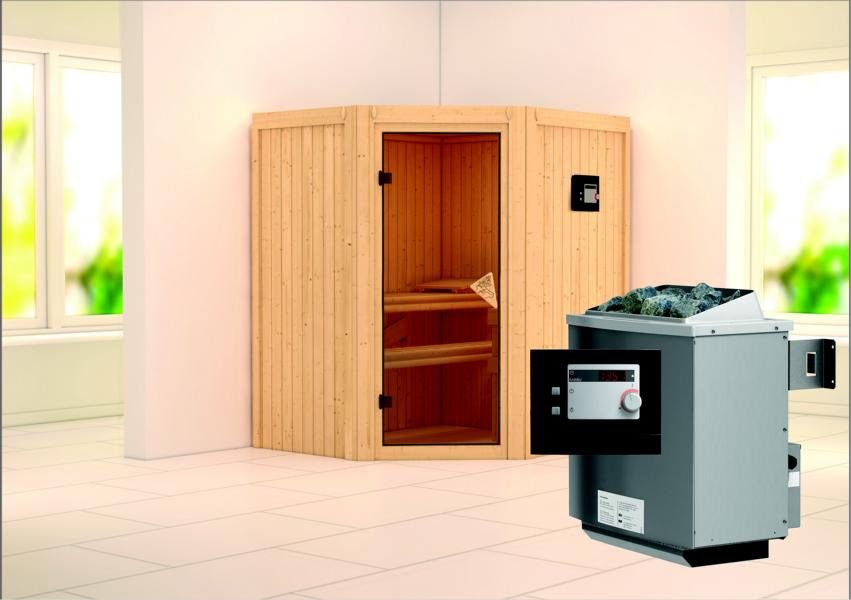 KARIBUHOLZT Sauna Taurin Eck,9KW ext. Strg easy bronz.GGT 09221832