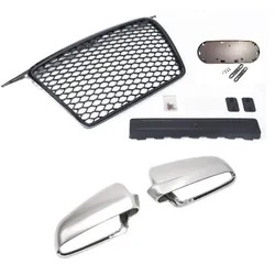 Set Frontgrill, Emblem u. Kennzeichenhalter, Spiegelkappen passend für Audi A3 8P 05-08