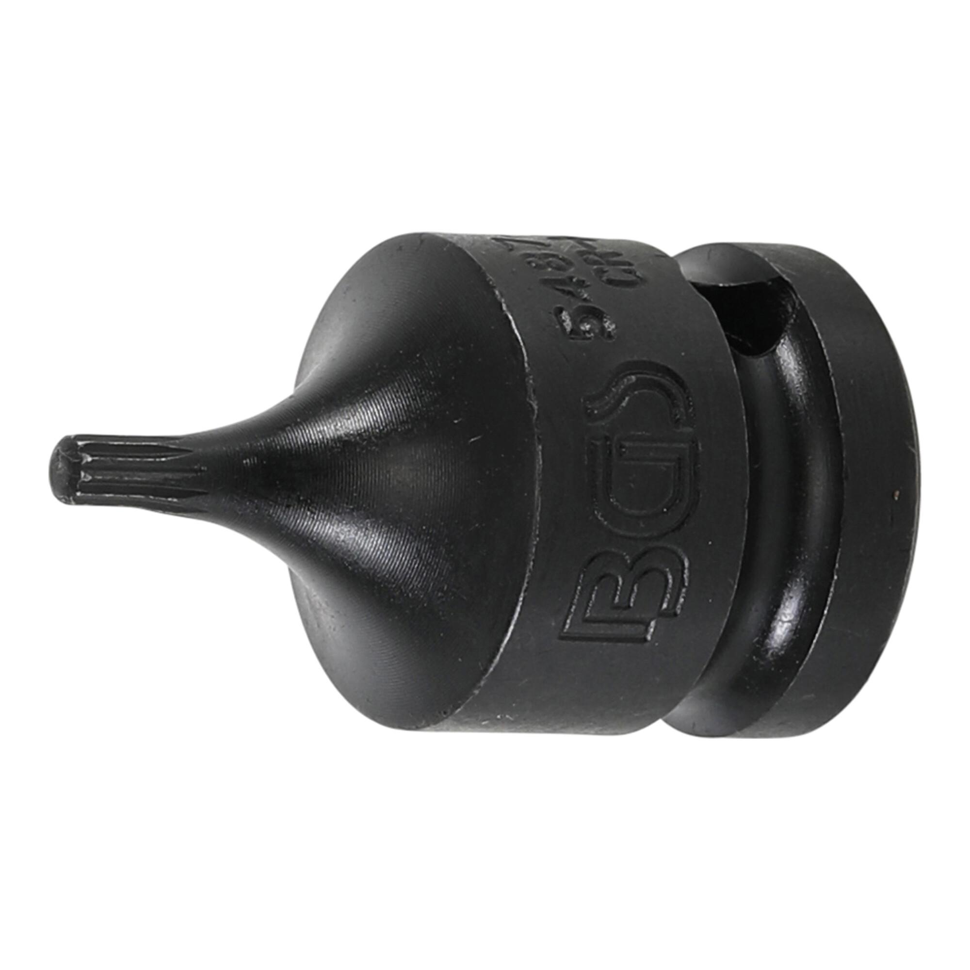BGS Kraft-Bit-Einsatz 5487-M4, Antrieb Innenvierkant 12,5 mm (1/2"), Innenvielzahn (für XZN) M4 ; BGS technic)