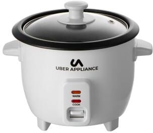 Rapid Rice Cooker 6 Cup Capacity by Uber Appliance in White