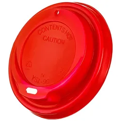 100x Domdeckel rot für Pappbecher COFFEE TO GO mit 90mm Ø