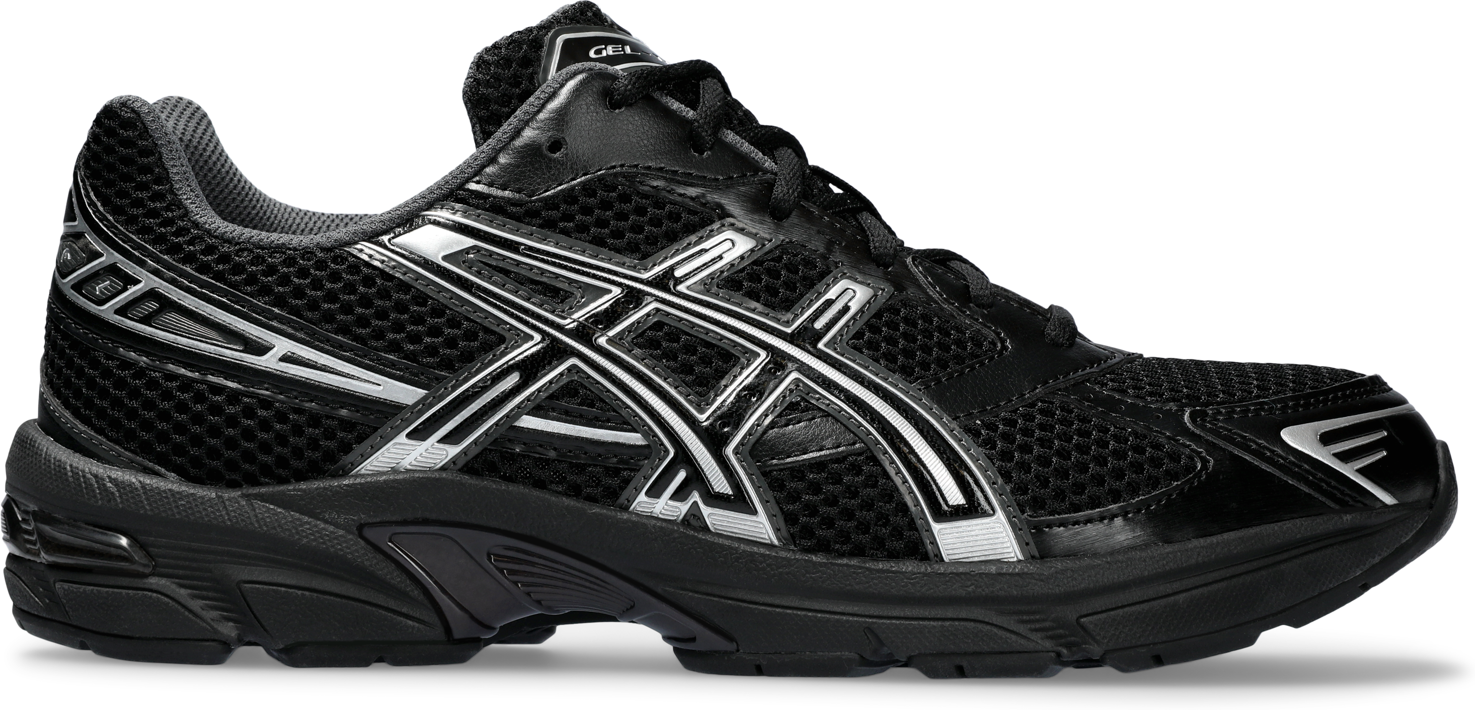 Sneaker ASICS SPORTSTYLE "GEL-1130", Damen, Gr. 47, schwarz (schwarz, pure silber), Leder, Synthetik, Schuhe Sneaker schwarz, pure silber 47
