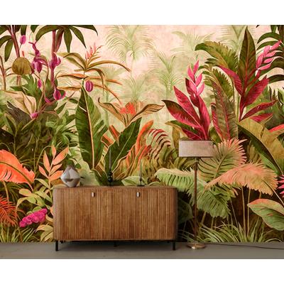 Fototapete LIVING WALLS "Walls by Patel 5 Fototapete Üppiger Tropen-Dschungel", bunt, B:4m H:0m L:2,7m, Vlies, Tapeten, Üppiger Tropen-Dschungel auf 200 g/m² Premium-Vlies