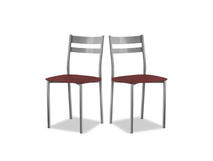 ASTIMESA SCRFBU Zwei Küchenstühle, Metall, Bordeaux, Sitzhöhe 45 cm