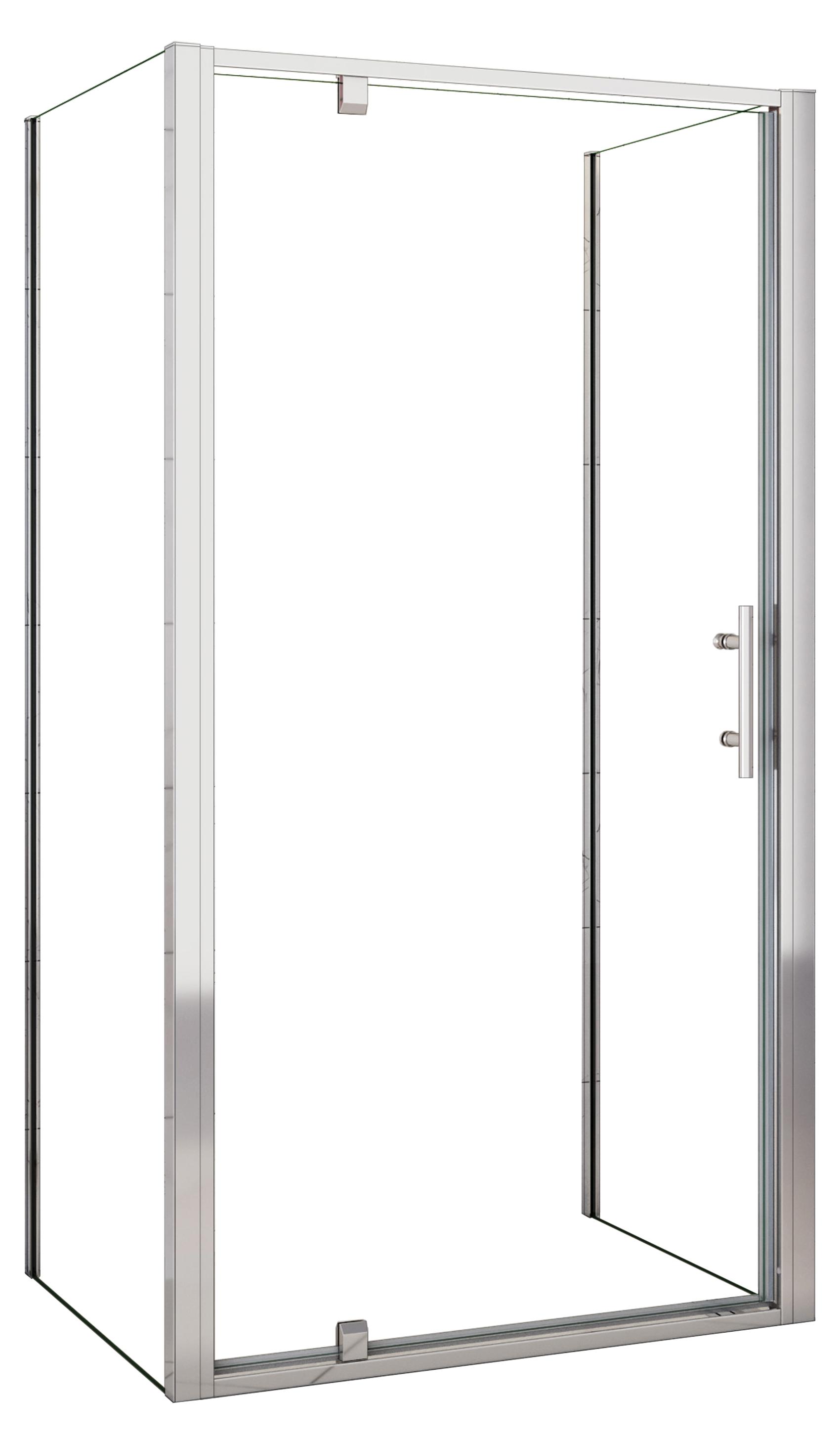 Duschspa U-Form Duschkabine 70x80x80cm H.185cm Drehtür 5mm ESG Sicherheitsglas Duschabtrennung Dusche Duschtür