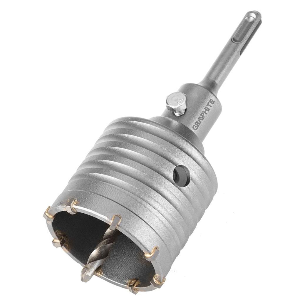 Graphite 65 mm breite Lochsäge mit Adapter SDS+ und Vorbohrer (65 mm) (44393542)