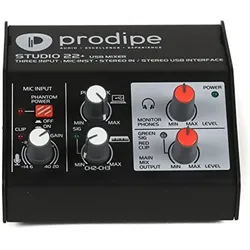Prodipe Studio 22 + (USB), Audio Interface, Schwarz