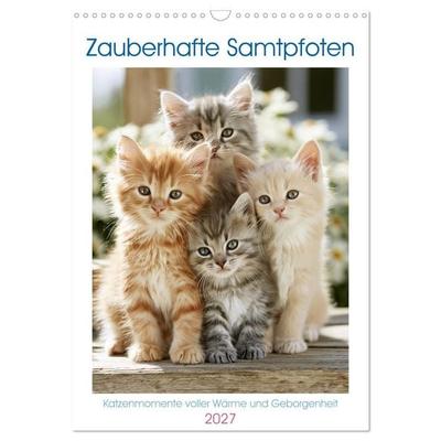 Zauberhafte Samtpfoten (Wandkalender 2027 DIN A3 hoch), CALVENDO Monatskalender