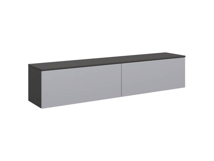 Celina Home Lowboard, Schieferfarben, Blaugrau, Holzwerkstoff, 180.3x37.6x37.4 cm, individuell planbar, hängend, In verschiedenen Grössen erhältlich, in verschiedenen Holzdekoren erhältlich, Wohnzimmer, TV Möbel, Lowboards, Lowboards hängend
