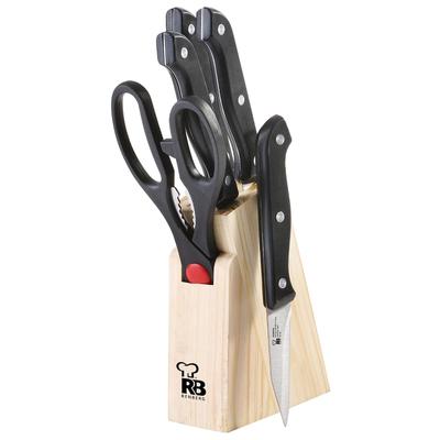 Renberg - 4er-Set Edelstahlmesser mit Holzständer - Bonn Collection