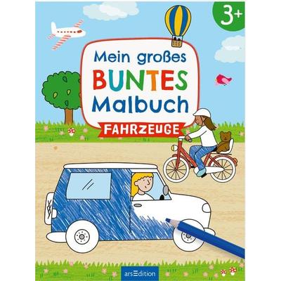 Mein großes buntes Malbuch – Fahrzeuge, Taschenbuch von , arsedition, 978-3-8458-5638-4