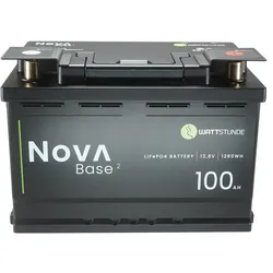 WATTSTUNDE NOVA BASE 2 LiFePO4 Batterie 100Ah 12,8V mit Bluetooth – Wohnmobil Versorgungsbatterie