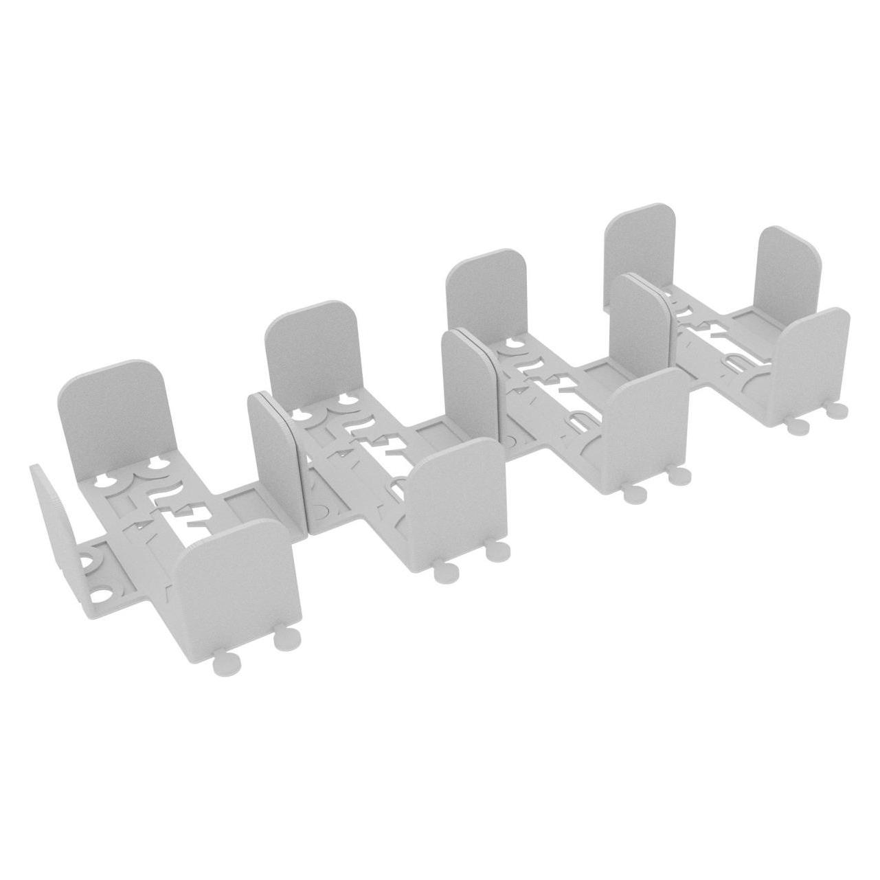 Feldherr 4er Set Kartenhalter für Dominion - Grau, auch für Karten mit Hüllen (Kunststoff) (432914)