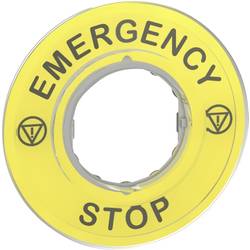Schneider Electric ZBY9320 ZBY9320 Unterlegschild für NOT-AUS (Ø) 60 mm EMERGENCY STOP Schwarz 5 St. Piece
